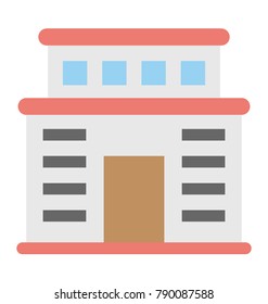 
Double Story Flat Colored Icon
