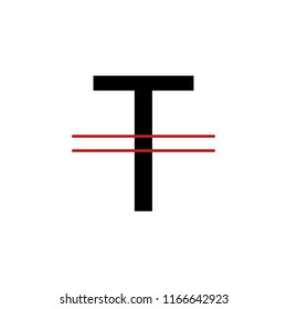 double strike text icon. Element of text editor sign icon. Premium quality graphic design icon. Signs and symbols collection icon for websites, web design, mobile app