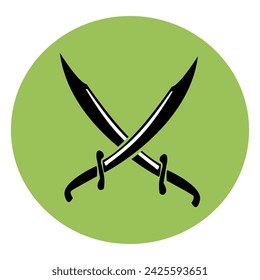 Doppeltes Schwert-Symbol für Piraten Logo