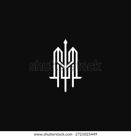 Double sword with trident logo idea.