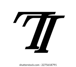 Double T icon logo symbol art design template