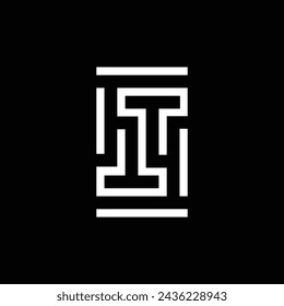 Double T monogram aztec decoration