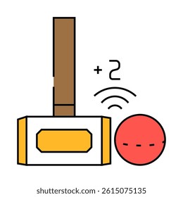 double tap croquet game line icon vector. double tap croquet game sign. isolated symbol illustration