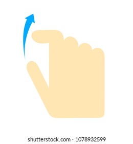 Double Tap Finger - Pointer Icon - Vector Cursor Symbol, Touch Symbol - Mouse Sign - Hand Scroll Up