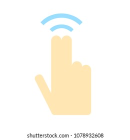 Double tap finger - pointer finger icon - vector cursor symbol, touch symbol - mouse sign