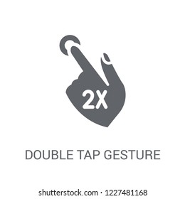 Double Tap gesture icon. Trendy Double Tap gesture logo concept on white background from Hands collection. Suitable for use on web apps, mobile apps and print media.