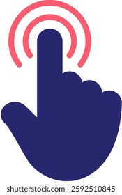 Double Tap Icon Fill Vector Illustration