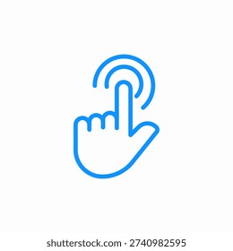 double tap icon sign vector