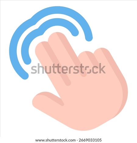 Double Tap icon symbol. Vector illustration.