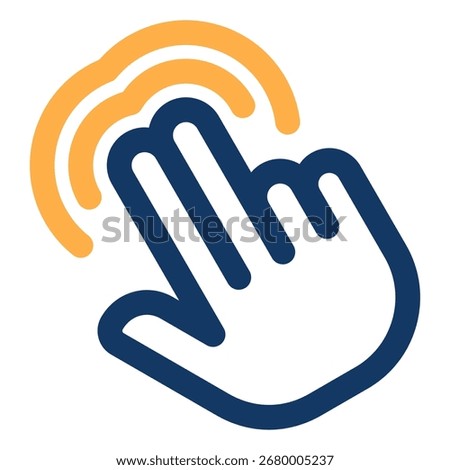 Double Tap icon symbol. Vector illustration.