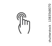 Double tap line icon. Hand Click linear style sign for mobile concept and web design. Finger touch outline vector icon. Cursor pointer symbol, logo illustration. Pixel perfect vector graphics