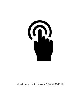 Double tap line icon, Hand Click sign for mobile concept and web design, Finger touch vector icon, Cursor pointer symbol, logo illustration