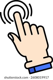 Double Tap Line vector Icon Design