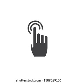 Double tap vector icon. Hand Click filled flat sign for mobile concept and web design. Finger touch glyph icon. Symbol, logo illustration. Pixel perfect vector graphics