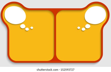 Double text box with speech bubble