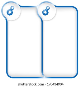 double text frame for any text with cogwheels