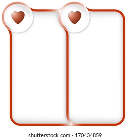 double text frame for any text with heart