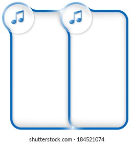 double text frame for any text with music icon