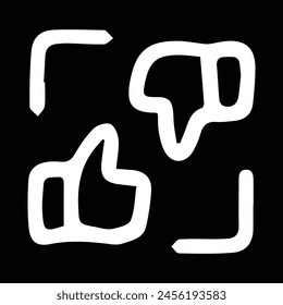 double thumbs icon vector outline