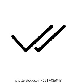 Ilustración de vectores de iconos de verificación de doble marca