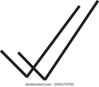 double tick icon design shap eps