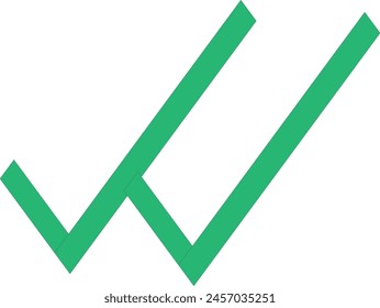 double tick icon design shap eps