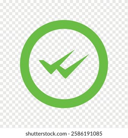 double tick icon set. check mark and tick mark icon, accept button icon set. vector illustration.