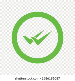 double tick icon set. check mark and tick mark icon, accept button icon set. vector illustration.