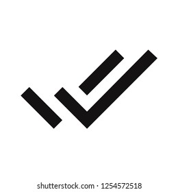 Double tick indicator icon vector