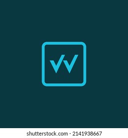 Icono de logotipo simple de doble marca