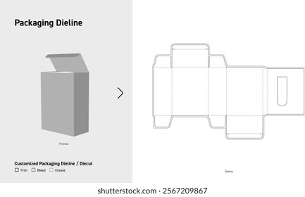 Double tray Tuck End Box Dieline