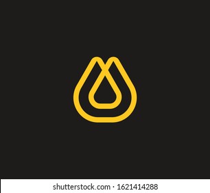 double triangle logo icon minimal emblem design template