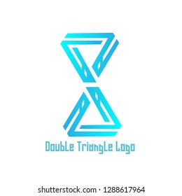double triangle logo. logo for sport and technology company. vector