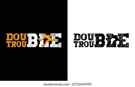 Double Trouble Pickleball Quote typography T shirt design,
