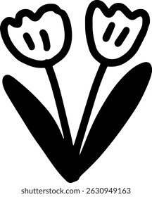 Design de tulipas duplas para modelos.