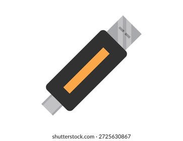 Doble tipo de memoria USB. Ilustración plana simple
