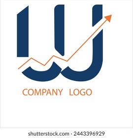 double u logo with white  background Vector Logo Design Template Element. Abstract Initial Letter  U Logo. Colorful Geometric Shapes Linked Letters isolated on Double Background. Usable for Busin 