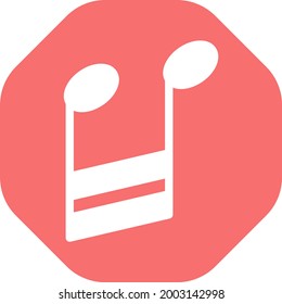 Double upside down note, illustration, vector on a white background.