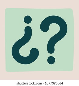 double upside-down question marks icon