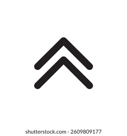 Double upward arrow icon black Vector