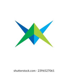 double V letter alphabet vector design element