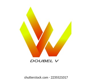 double v or w logo design ideas illustrator