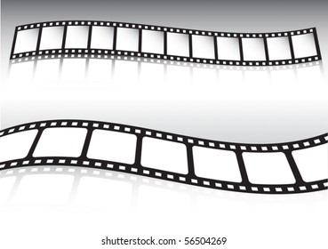 Double vector film strip background set