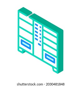 double vending machine isometric icon vector. double vending machine sign. isolated symbol illustration
