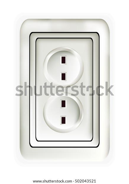 Double Vertical Socket Stock Vector (Royalty Free) 502043521 | Shutterstock