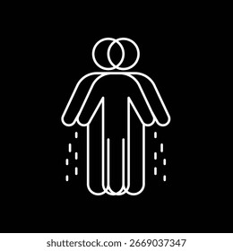 Icono de Problema de visión doble. Trastorno ocular Ilustración vectorial médica.