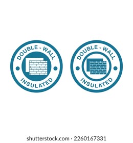 double wall insulated logo badge design. Suitable for business, technology and building