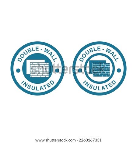 double wall insulated logo badge design. Suitable for business, technology and building
