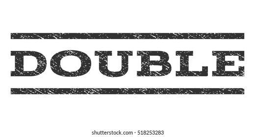 Double watermark stamp. Text caption between horizontal parallel lines with grunge design style. Rubber seal stamp with dirty texture. Vector gray color ink imprint on a white background.