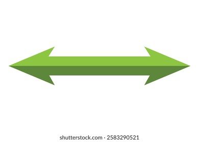 double wave long arrow vector icon. double side left and right wave Horizontal long arrow icon. flat style double wave long arrow vector illustration.